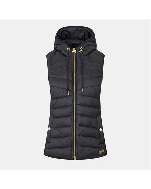 Barbour Gray Grid Hooded Gilet