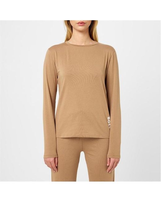 Boss Natural Long-Sleeve Lounge Set, Pyjama Set