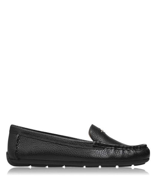 COACH Black Marley Leather Loafers