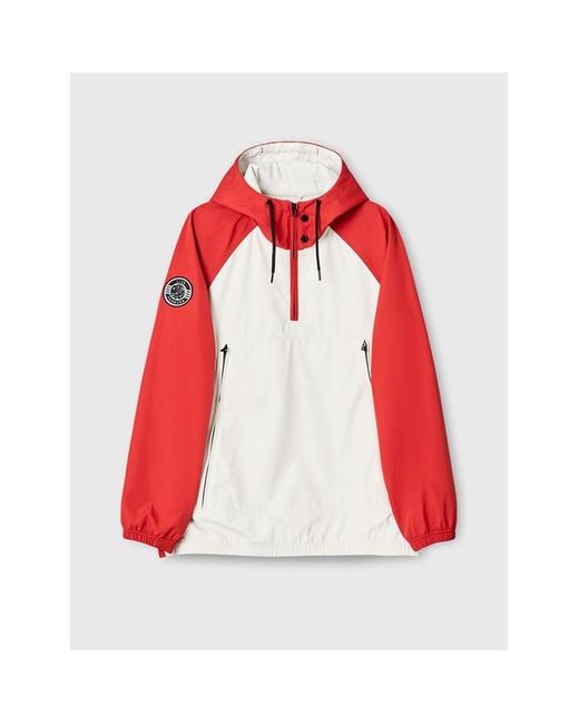 Pretty Green Red Travis Smock Overshirt for men