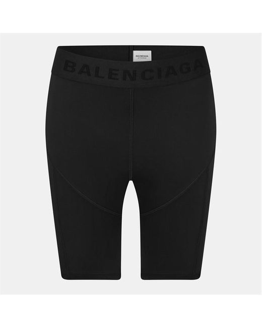 Balenciaga Black Jersey Fleece Jogger Shorts