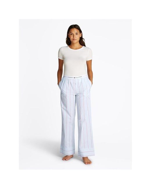Tommy Hilfiger Blue Poplin Pyjama Trousers