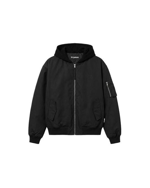 HOPEIUM Black Hooded Bombe Sn64 for men