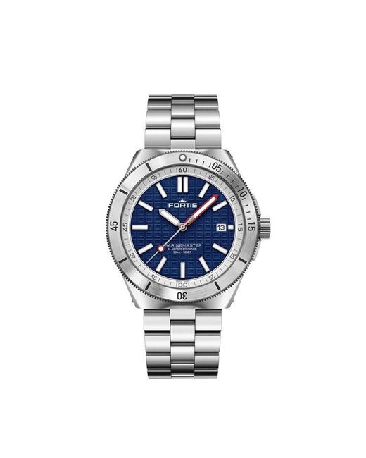 Fortis Blue Marinemaster Automatic Stainless Steel 300M Water Resistant Auto Analogue Watch for men