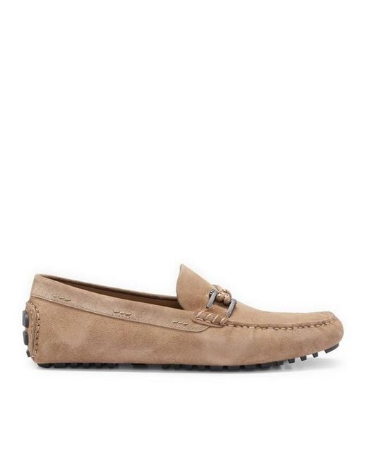 Boss Natural Driver Moccasin Shoes for men