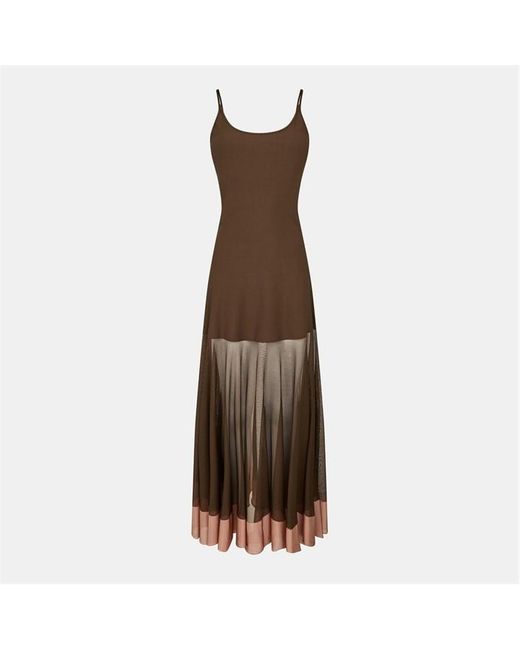 Fendi Brown Colour Block Dress