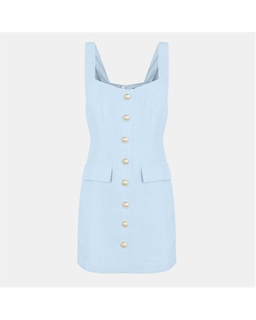 Bardot Blue Emilie Boucle Mini Dress