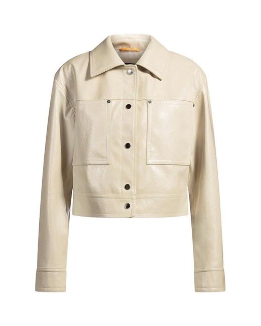 Boss Natural C_Jelt Faux Leather Jacket