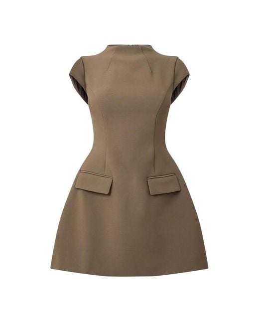 Odd Muse Brown Cap Sleeve Mini Dress