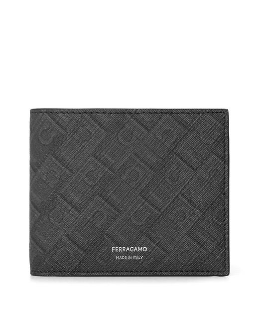 Ferragamo Gray Fg Monogram Billfold Sn63 for men