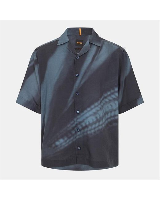 Boss Blue Lapis Short Sleeve Shirt for men