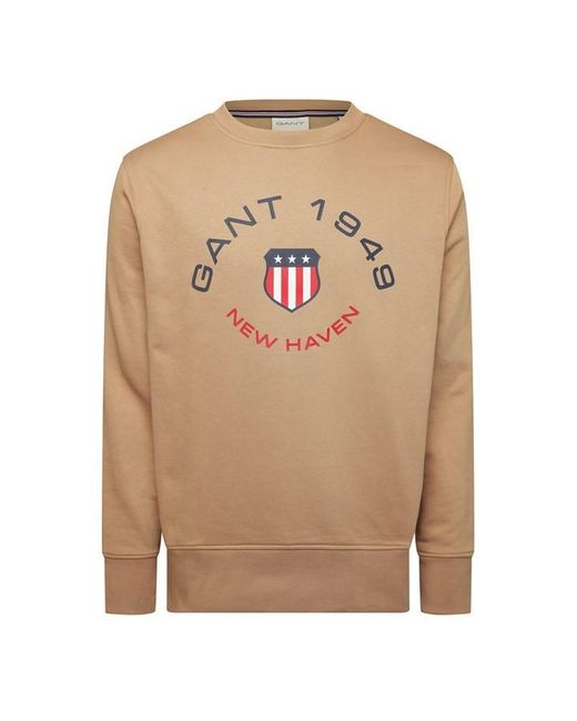 Gant Natural Graphic Crew-Neck Sweatshirt for men