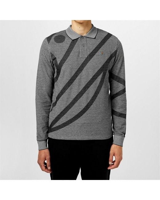 Vivienne Westwood Gray Viv Classic Polo Ls Sn42 for men