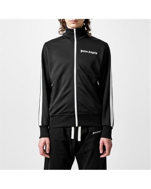 Palm Angels Black Classic Tracksuit Jacket for men