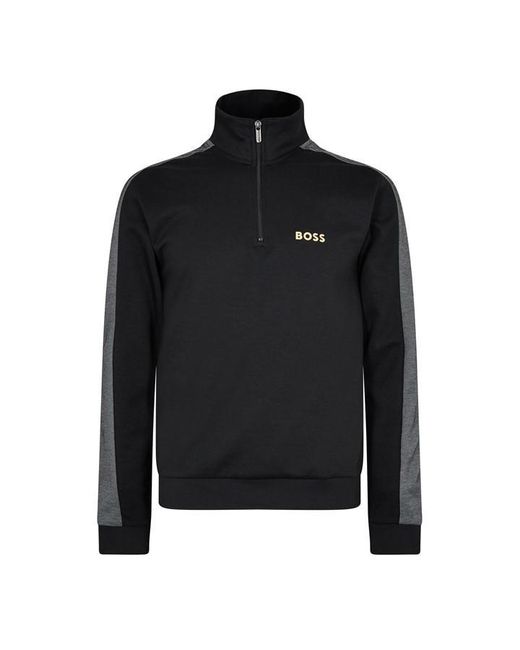 Boss Blue Quarter Zip Fleece for men