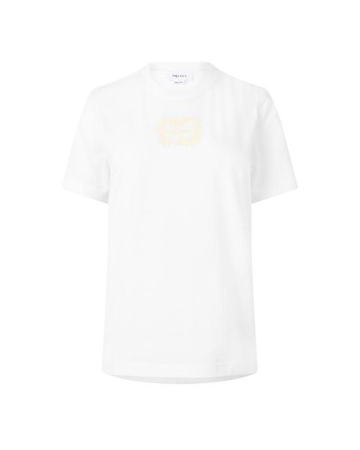 McQueen White Alex Lace Lg T-Shirt Ld63