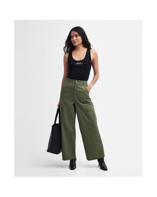 Barbour Green Kinghorn Cargo Trousers