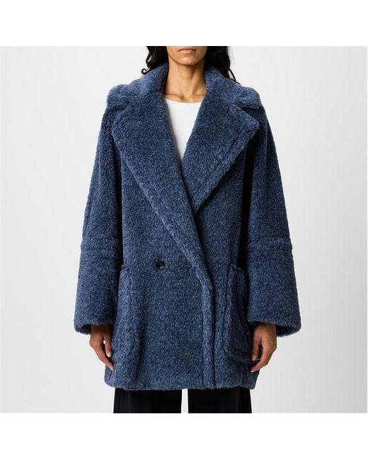 Max Mara Blue Tedgirl Pea Coat