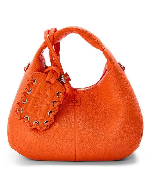 Ganni Orange Hobo Mini Bag