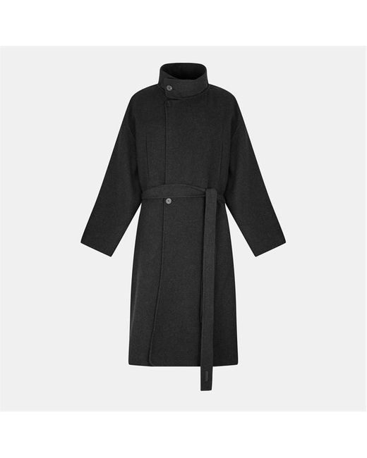 Fear Of God Black Structured Overcoat for men