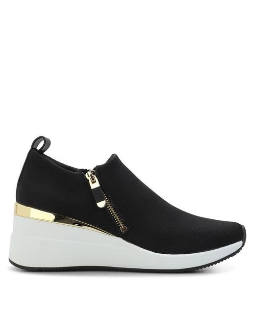 DKNY Black Palma Wedge Trainers