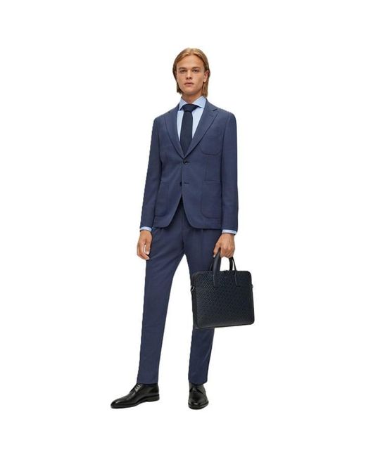 Boss Blue Heston Designer Slim Fit Suit for men
