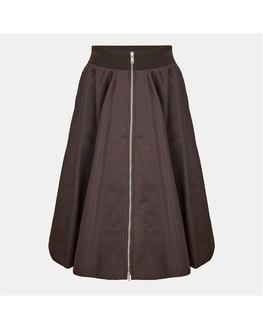 Prada Brown Tailored Midi Skirt