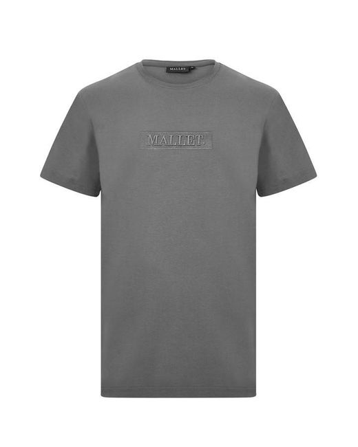 Mallet Gray Box Logo T Shirt for men