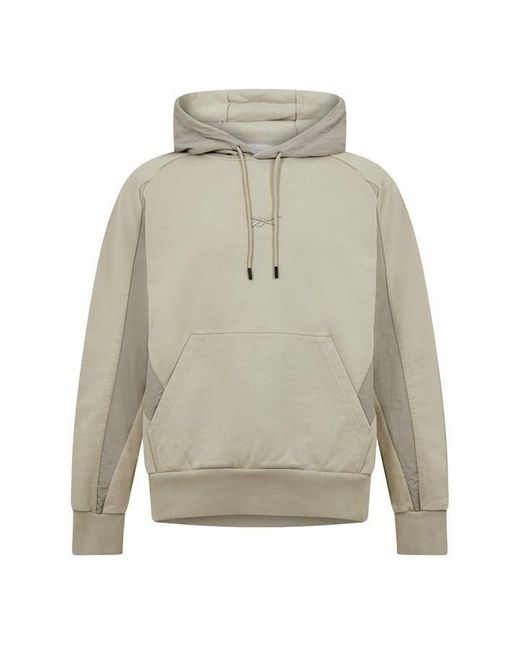 Reebok Gray Woven Panelled Hoodie for men