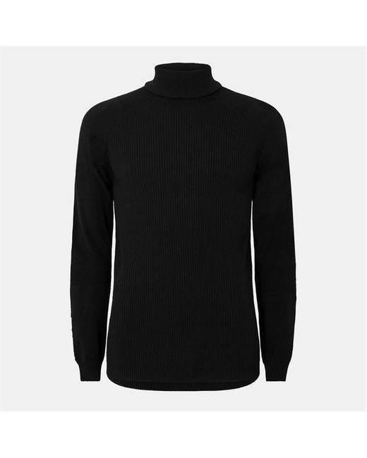 Moncler Blue Grenoble Multi-Gauge Knit Tailored Fit Knitted Top for men