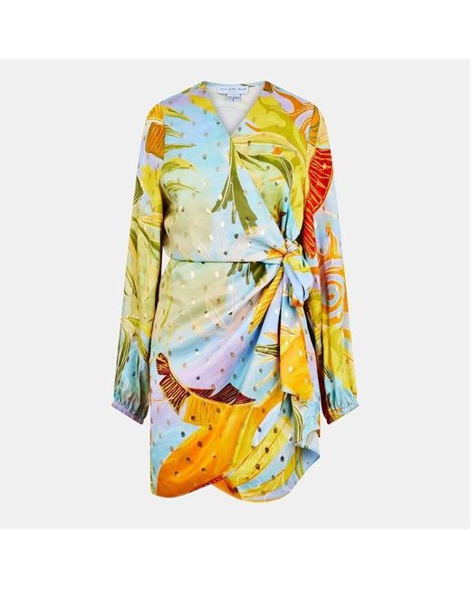 Never Fully Dressed Blue Sunset Vienna Wrap Dress