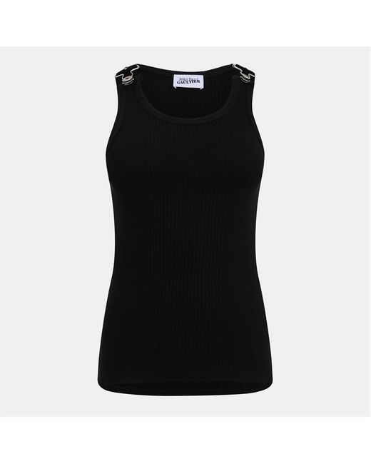 Jean Paul Gaultier Black Rib Tank Vest