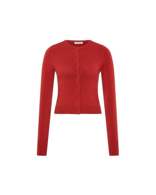 St. Agni Red Classic Relaxed Fit Button Cardigan
