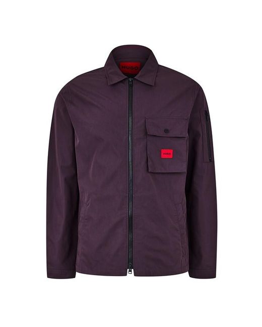 HUGO Purple Emmond Overshirt for men
