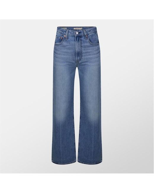 Levi's Blue Ribcage Wide Jeans