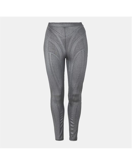Mugler Blue Spiral Leggings