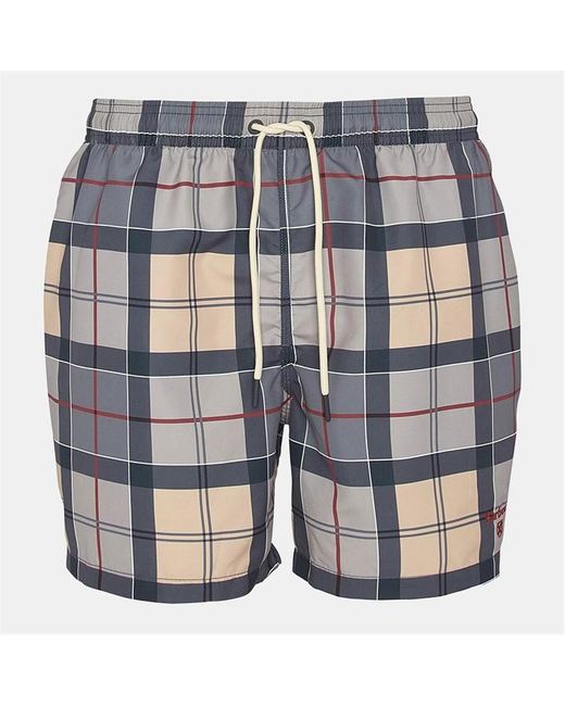 Barbour Blue Tartan Swim Shorts for men