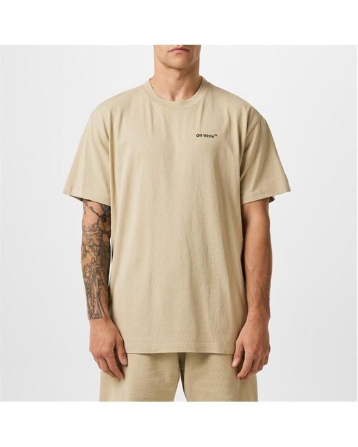 Off-White c/o Virgil Abloh Natural Oversized Printed T-Shirt for men