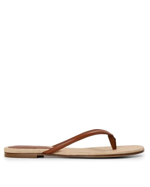 Gianvito Rossi Brown Calypso Flip Flops