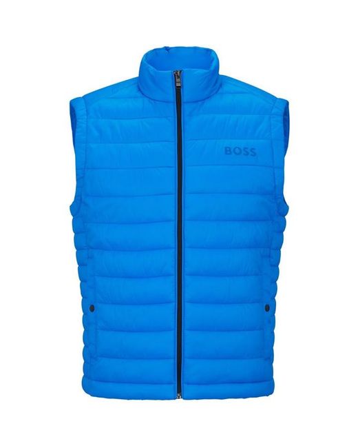 Boss Blue Calano Quilted Gilet for men