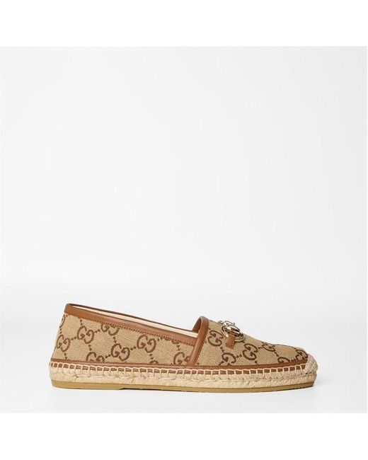 Gucci Natural Horsebit Espadrilles