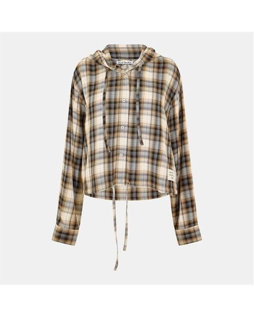 Acne Black Long-Sleeve Patterned Shirt
