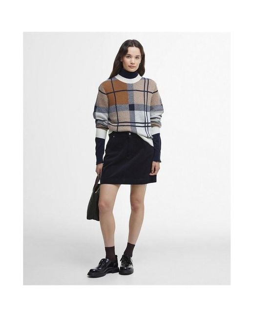 Barbour Blue Tessa Cord Mini Skirt