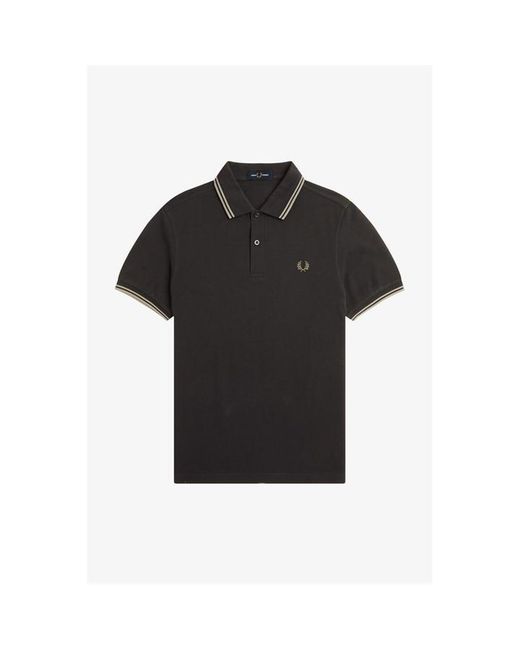 Fred Perry Gray Short Sleeve Twin Tipped Polo Shirt for men