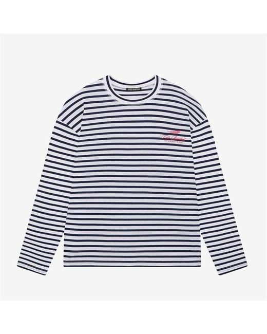 Cole Buxton Blue Long Sleeve Striped Shirt for men