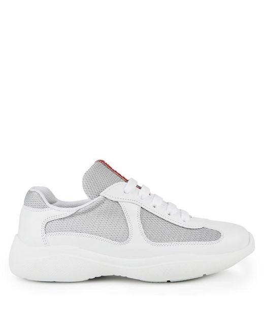 Prada White Americas Cup Trainers