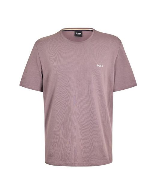 Boss Purple Bodywear Mix & Match Short Sleeve T-Shirt With Logo Detail for men