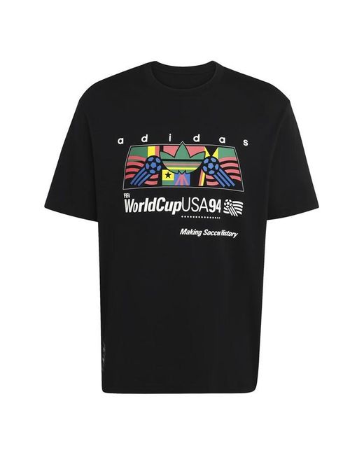 Adidas Originals Black Printed T-Shirt for men