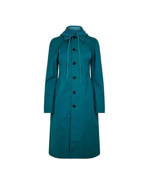 Bottega Veneta Blue Structured Overcoat