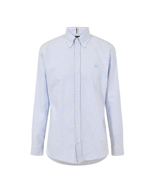 Boss Blue Long Sleeve Oxford Shirt for men